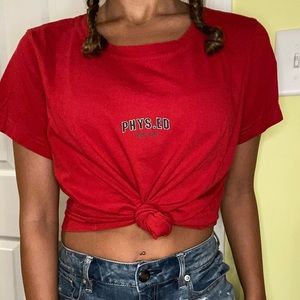 Hot cotton by Marc Ware red phys. Ed tee